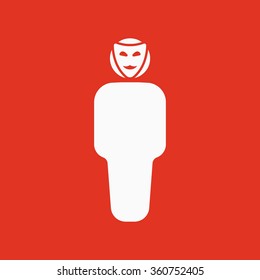 The anonym icon. Unknown and faceless, impersonal, featureless symbol. Flat Vector illustration