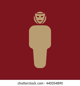 The anonym icon. Unknown and faceless, impersonal, featureless symbol. Flat Vector illustration