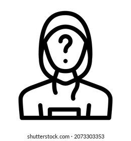 anonymity financial technology line icon vector. anonymity financial technology sign. isolated contour symbol black illustration