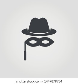 Anonymity flat icon. Monochrome creative design from blockchain icons collection. Simple sign illustration anonymity icon for mobile and web usage.
