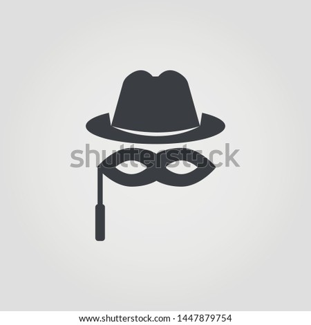 Anonymity flat icon. Monochrome creative design from blockchain icons collection. Simple sign illustration anonymity icon for mobile and web usage.