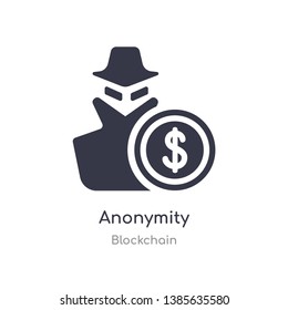 anonymity icon. isolated anonymity icon vector illustration from blockchain collection. editable sing symbol can be use for web site and mobile app