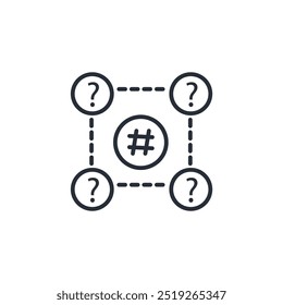 Ícone de rede de anonimato. vetor.Sinal editável de estilo traço.linear para usar design da Web,ilustração logo.Symbol.