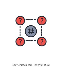 Ícone de rede de anonimato. vetor.Sinal editável de estilo traço.linear para usar design da Web,ilustração logo.Symbol.