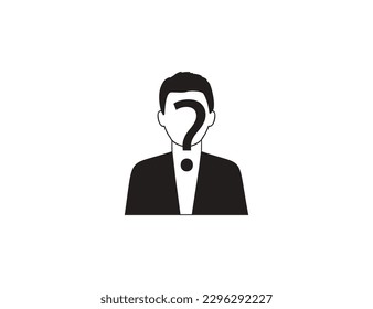Anonymity, unknown icon. Vector illustration.