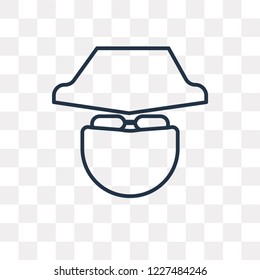 Anonymity vector outline icon isolated on transparent background, high quality linear Anonymity transparency concept can be used web and mobile