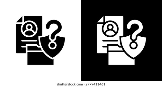 Anonymization Icon Sheet Black And White