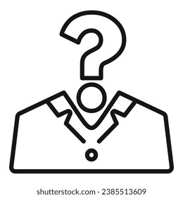 Anonymous agent icon outline vector. Person user. Avatar face work