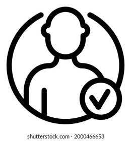 Anonymous avatar icon. Outline Anonymous avatar vector icon for web design isolated on white background