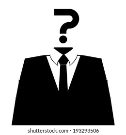 Anonymous avatar profile icon on white background. Vector.