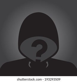 Anonymous avatar profile icon. Vector.