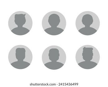 anonymous avatars grey circles art