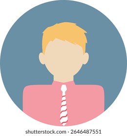 Avatar empresarial anónimo. Icono plano del hombre, imagen del perfil del usuario.