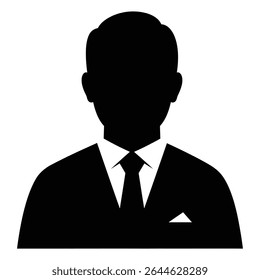 Anonymous businessman silhouette icon profile.