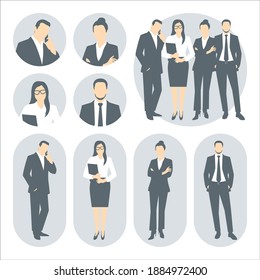 Anonymous of businessmen and businesswomen pictures set, great for website picture placeholder especially for team member or company staff. Also for resume, membership card design template.