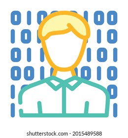 anonymous buyer color icon vector. anonymous buyer sign. isolated symbol illustration