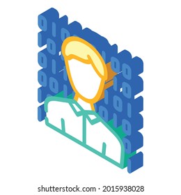 anonymer Käufer isometrische Symbol Vektor. anonymes Käuferzeichen. einzelne Symbolillustration