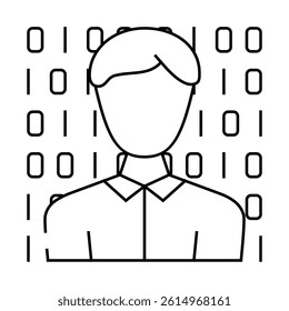 anonymous buyer line icon vector. anonymous buyer sign. isolated contour symbol black illustration