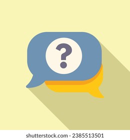 Anonymous chat icon flat vector. Human hidden message. Person user mark profile