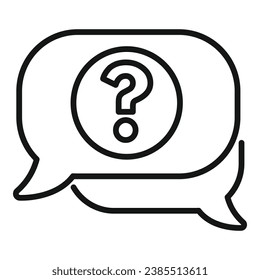 Anonymous chat icon outline vector. Human hidden message. Person user mark profile