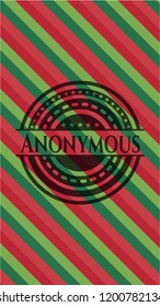 Anonymous christmas emblem background.