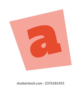Anonymous Clippings Font A Letter Vector Illustration