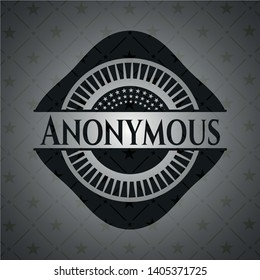 Anonymous dark icon or emblem. Vector Illustration. Detailed.
