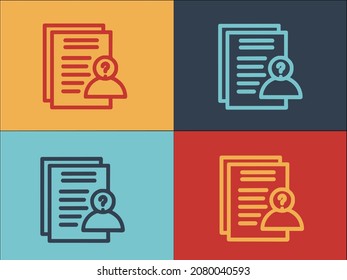 Anonymous Doc Logo Template, Simple Flat Icon Of doc,anonymous,isolated