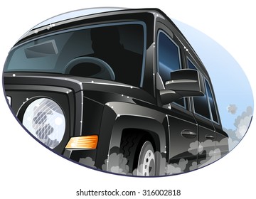 Anonymous driver on black car