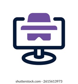 anonymous dual tone icon. Sleek and modern vector icon for websites, mobile apps, marketing materials, and corporate design. Fully scalable and ready to use.