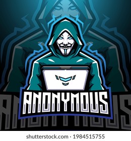 Anonymous esport mascot logo design