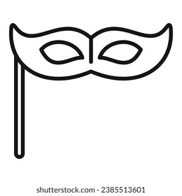 Anonymous eyes mask icon outline vector. Avatar face. Work office job