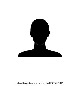 Anonymous female face avatar. Incognito woman head silhouette