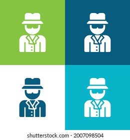 Anonymous Flat four color minimal icon set
