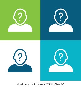 Anonymous Flat four color minimal icon set