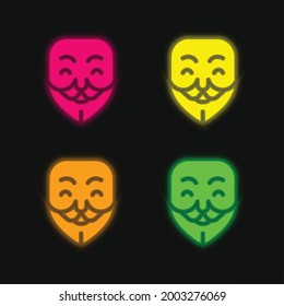 Icono de vector de neonatos de cuatro colores