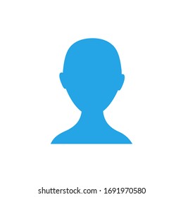 Anonymous Gender Neutral Face Avatar. Incognito Head Silhouette