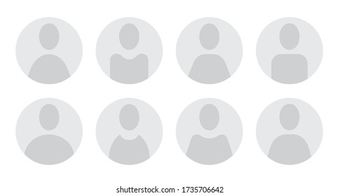 Anonymous Generic User Icons. Vector Illustration.