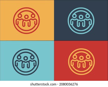 Anonymous Group Logo Template, Simple Flat Icon Of group,anonymous,people
