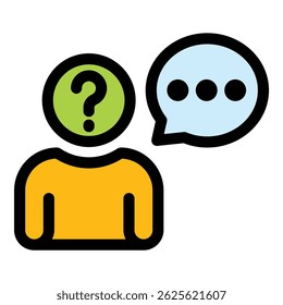 Anonymous guess icon. Outline Anonymous guess vector icon for web design isolated on white background color flat
