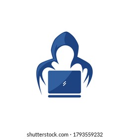 Anonymer Hacker-Zeichentrickfilm, Vektordesign