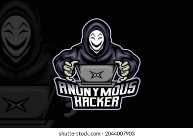 Anonymous Hacker- Esport Logo Template