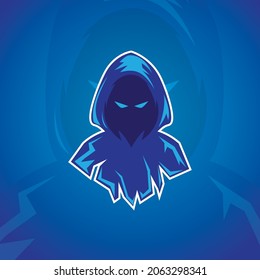 Anonymous hacker logo illustration vector flat design