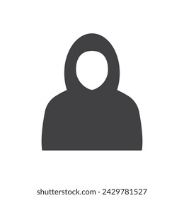 Anonymous hacker logo illustration vector flat design