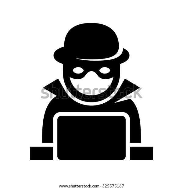 Anonymous Hacker Spy Icon Searching On のベクター画像素材 ロイヤリティフリー