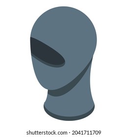 Anonymous head mask icon isometric vector. Person man. Mystery unknown
