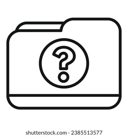 Anonymous hidden folder icon outline vector. Data undercover. Head people avatar