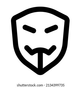anonymous icon with black color