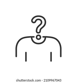 Anonymous icon design. Unknown person, who, candidate isolated on white background. Vector illustration