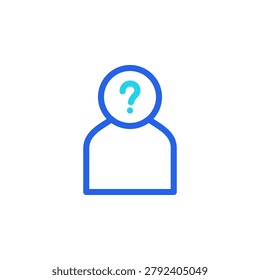 Anonymous icon with filled outline style symbol for hidden identity